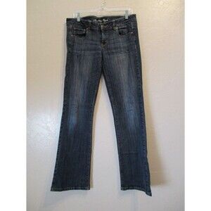 AE Womens Sz 10 Long Favorite Boyfriend Denim Jeans Stretch Dark Wash 33" Inseam